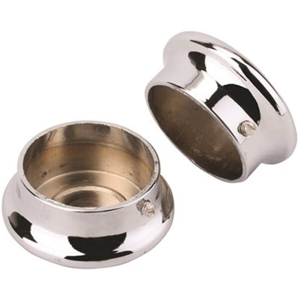 Dendesigns CD 0017-CH Closet-Max Closet Pole End Caps, Chrome, 1.31 in. DE1782421 - main